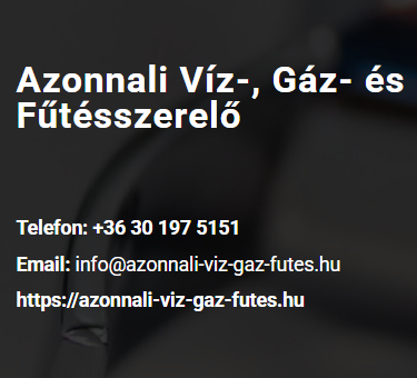 Azonnali Víz-, Gáz- és Fűtésszerelő