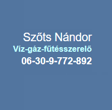 Szőts Nándor Víz-gáz-fűtésszerelő