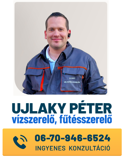 Ujlaky Péter vagyok, víz- és fűtésszerelő